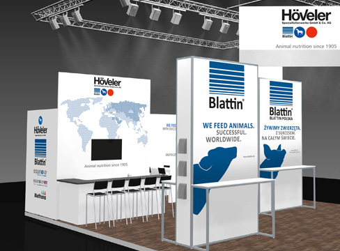 Blattin - Messestand Blattin