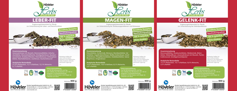 Höveler Herbs - Verpackungsdesign, Produktfotografie Höveler Herbs