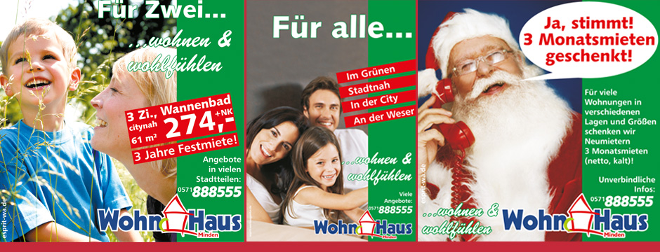 WohnHaus Minden - Anzeigen, Banner WohnHaus Minden - Anzeigen, Banner