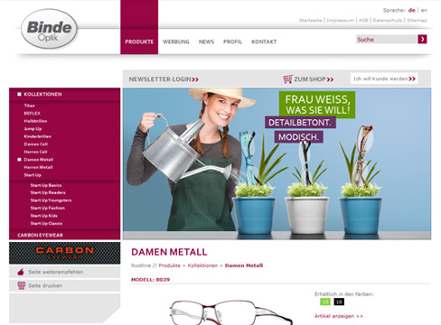 Binde Optik - Webdesign Binde Optik - Webdesign