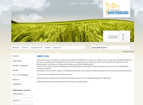Futterhandel Grotenburg - Webdesign Onlineshop Futterhandel Grotenburg - Webdesign Onlineshop