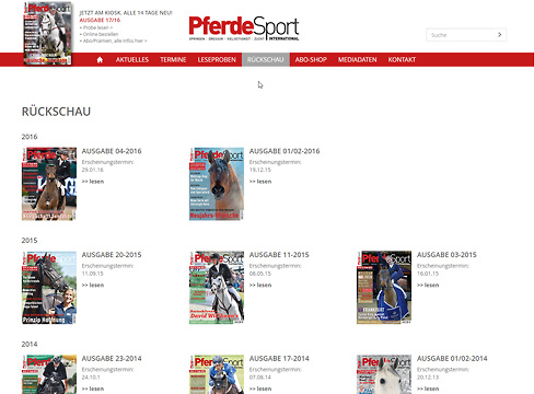 PferdeSport International - Webdesign PferdeSport International - Webdesign