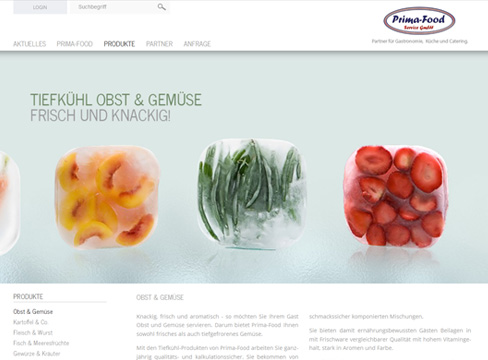 Prima Food - Webdesign Prima Food - Webdesign